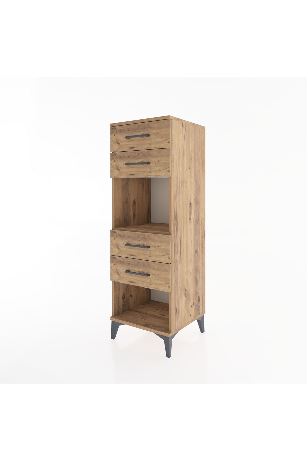 Hyperion Dolap Tek Raflı 4 Çekmeceli 44x44x134 - S49M082V9B