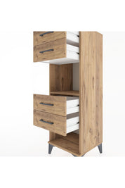 Hyperion Dolap Tek Raflı 4 Çekmeceli 44x44x134 - S49M082V9B