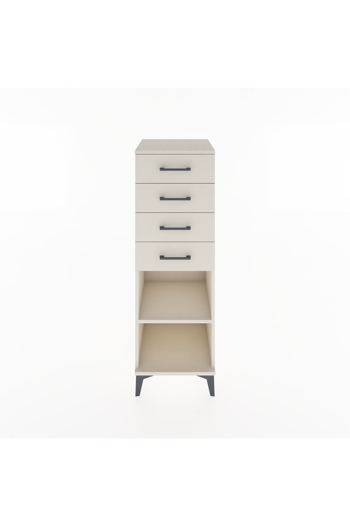 Hyperion Dolap Tek Raflı 4 Çekmeceli 44x44x134 - S49M083V1B