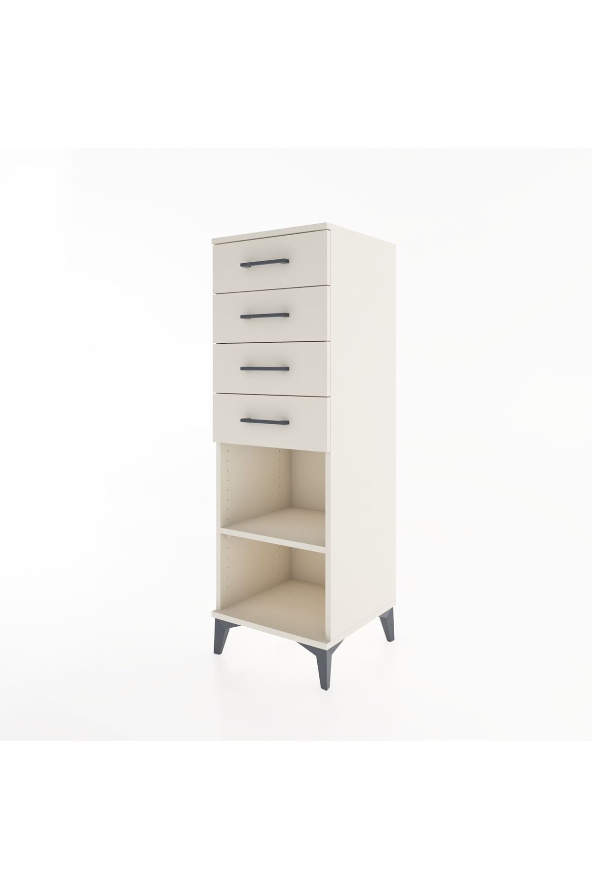 Hyperion Dolap Tek Raflı 4 Çekmeceli 44x44x134 - S49M083V1B
