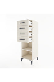 Hyperion Dolap Tek Raflı 4 Çekmeceli 44x44x134 - S49M083V1B