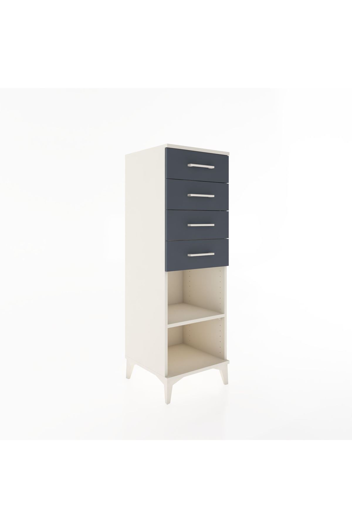 Hyperion Dolap Tek Raflı 4 Çekmeceli 44x44x134 - S49M083V2B
