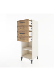 Hyperion Dolap Tek Raflı 4 Çekmeceli 44x44x134 - S49M083V3B