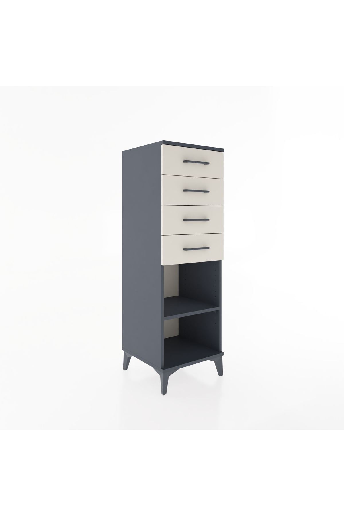 Hyperion Dolap Tek Raflı 4 Çekmeceli 44x44x134 - S49M083V4B