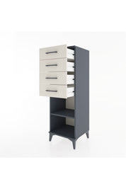 Hyperion Dolap Tek Raflı 4 Çekmeceli 44x44x134 - S49M083V4B