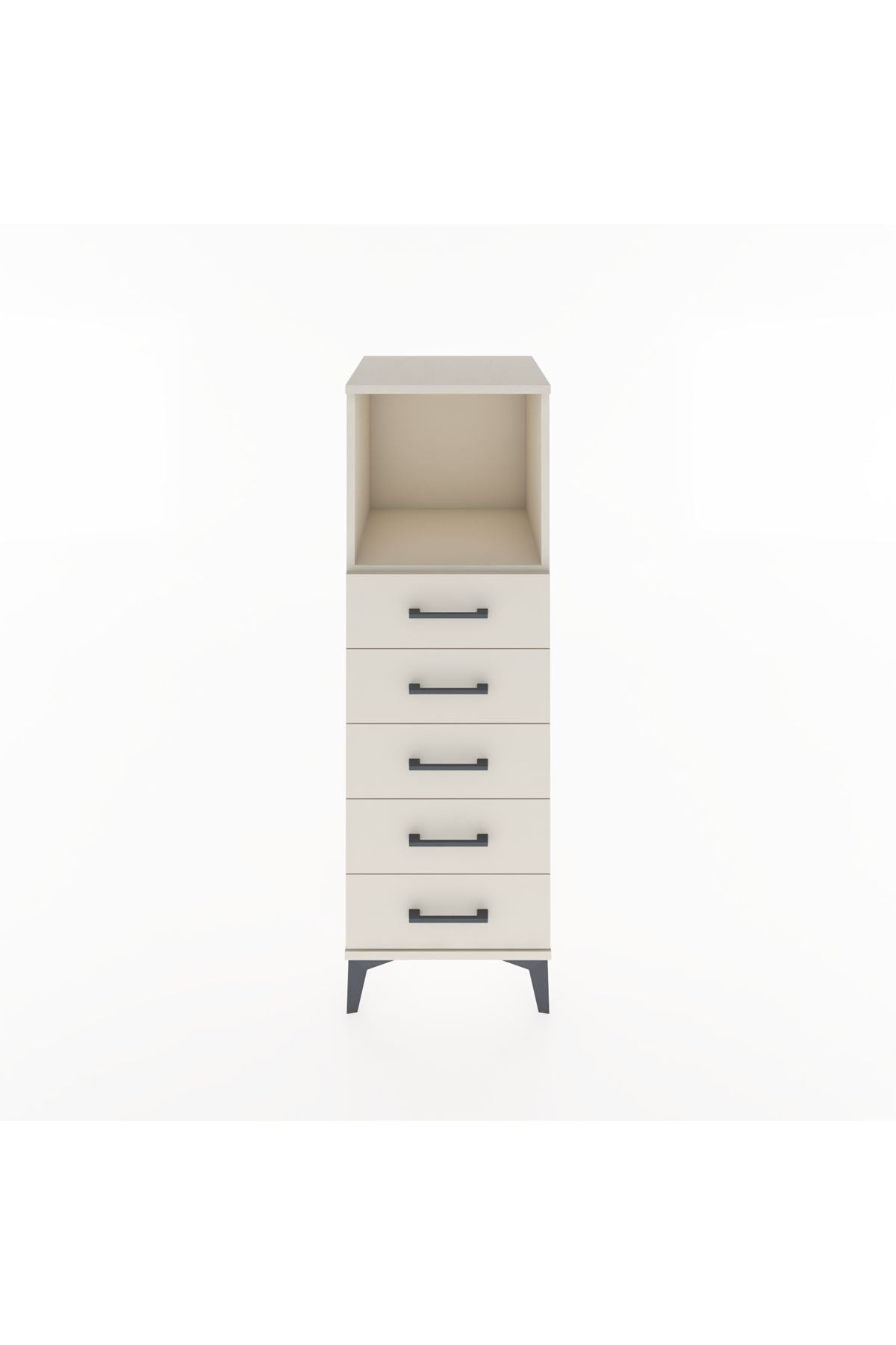 Hyperion Dolap Tek Raflı 5 Çekmeceli 44x44x134 - S49M084V1B