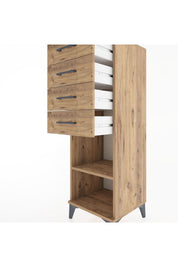 Hyperion Dolap Tek Raflı 4 Çekmeceli 44x44x134 - S49M083V9B