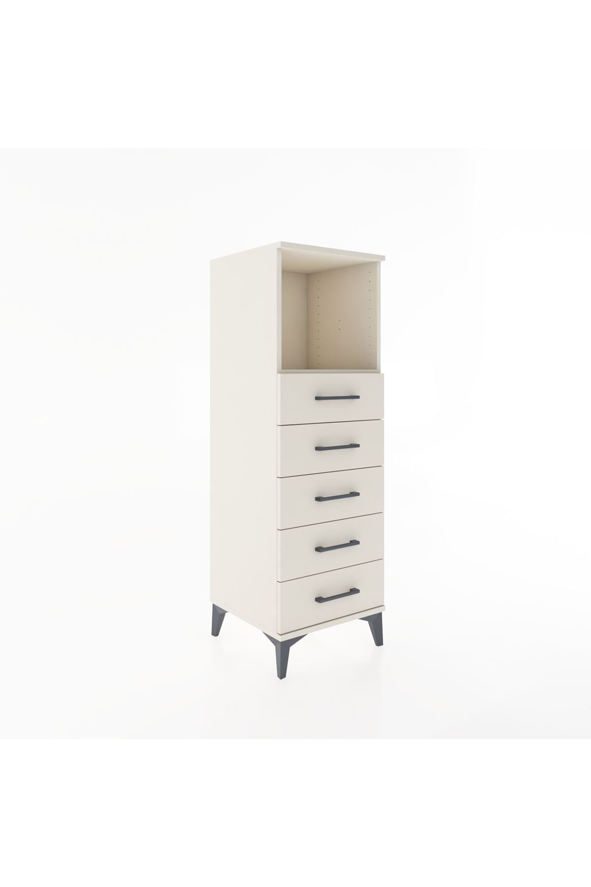 Hyperion Dolap Tek Raflı 5 Çekmeceli 44x44x134 - S49M084V1B