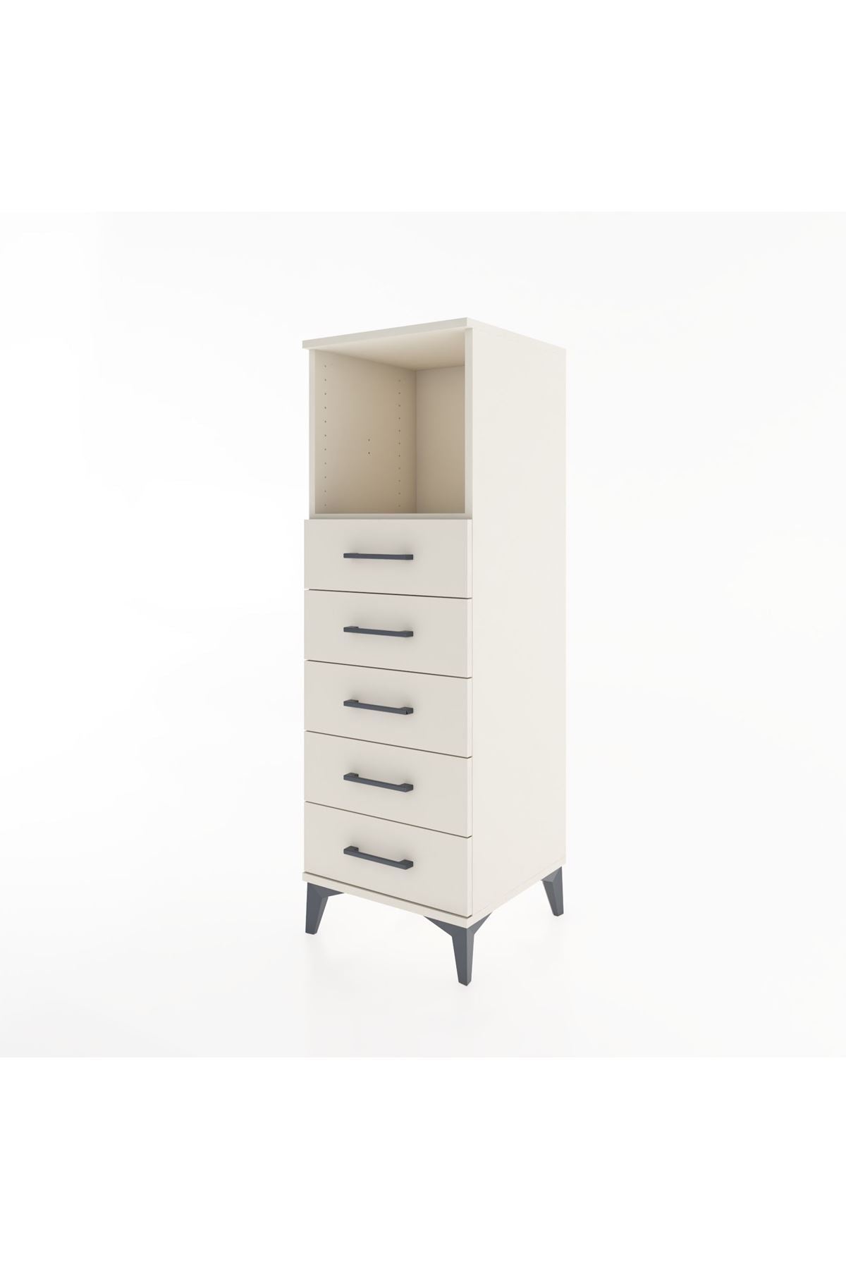 Hyperion Dolap Tek Raflı 5 Çekmeceli 44x44x134 - S49M084V1B