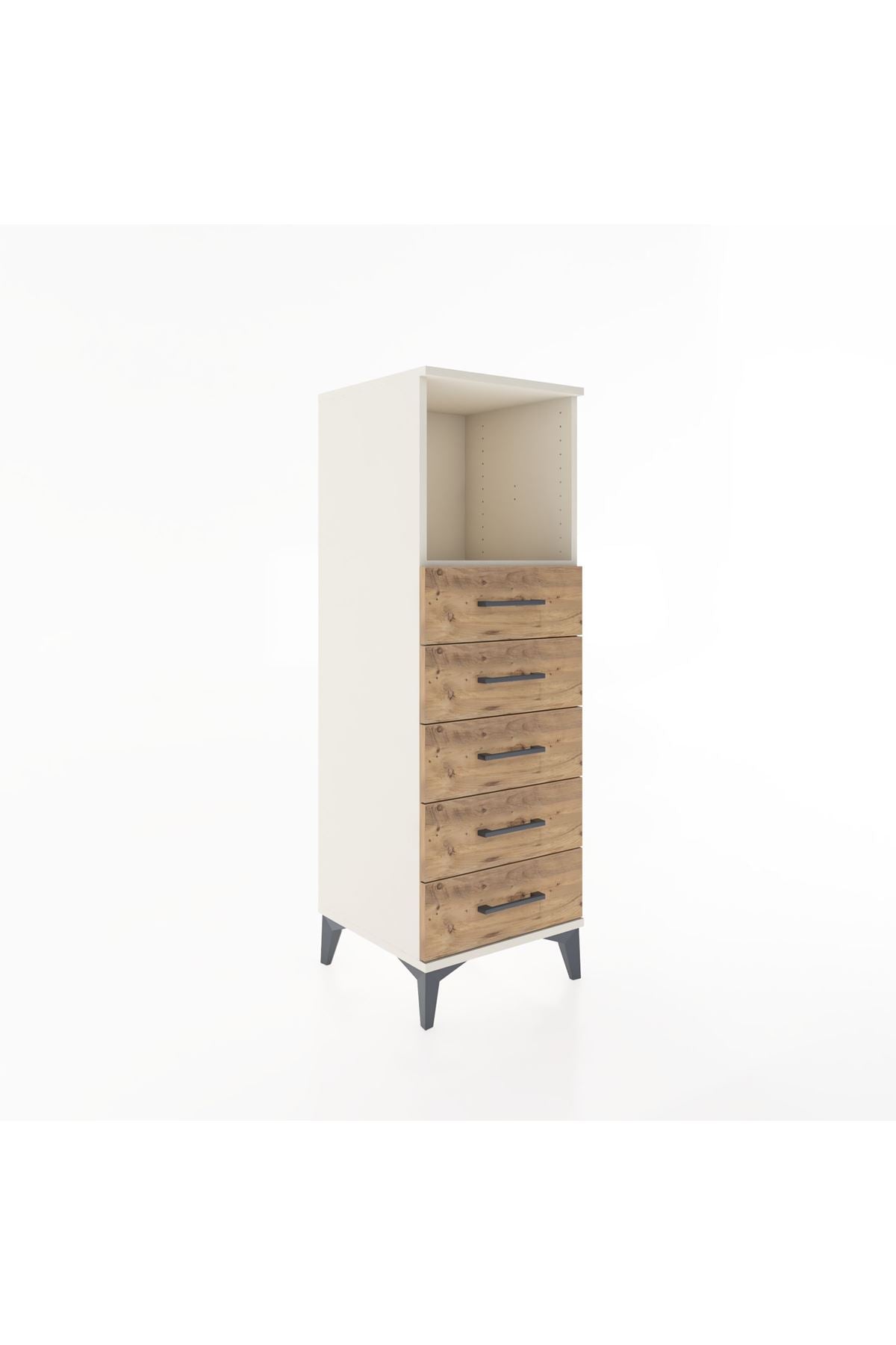 Hyperion Dolap Tek Raflı 5 Çekmeceli 44x44x134 - S49M084V3B