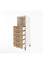 Hyperion Dolap Tek Raflı 5 Çekmeceli 44x44x134 - S49M084V3B