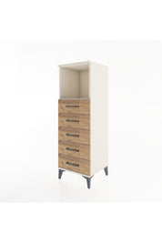 Hyperion Dolap Tek Raflı 5 Çekmeceli 44x44x134 - S49M084V3B