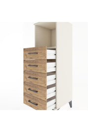 Hyperion Dolap Tek Raflı 5 Çekmeceli 44x44x134 - S49M084V3B