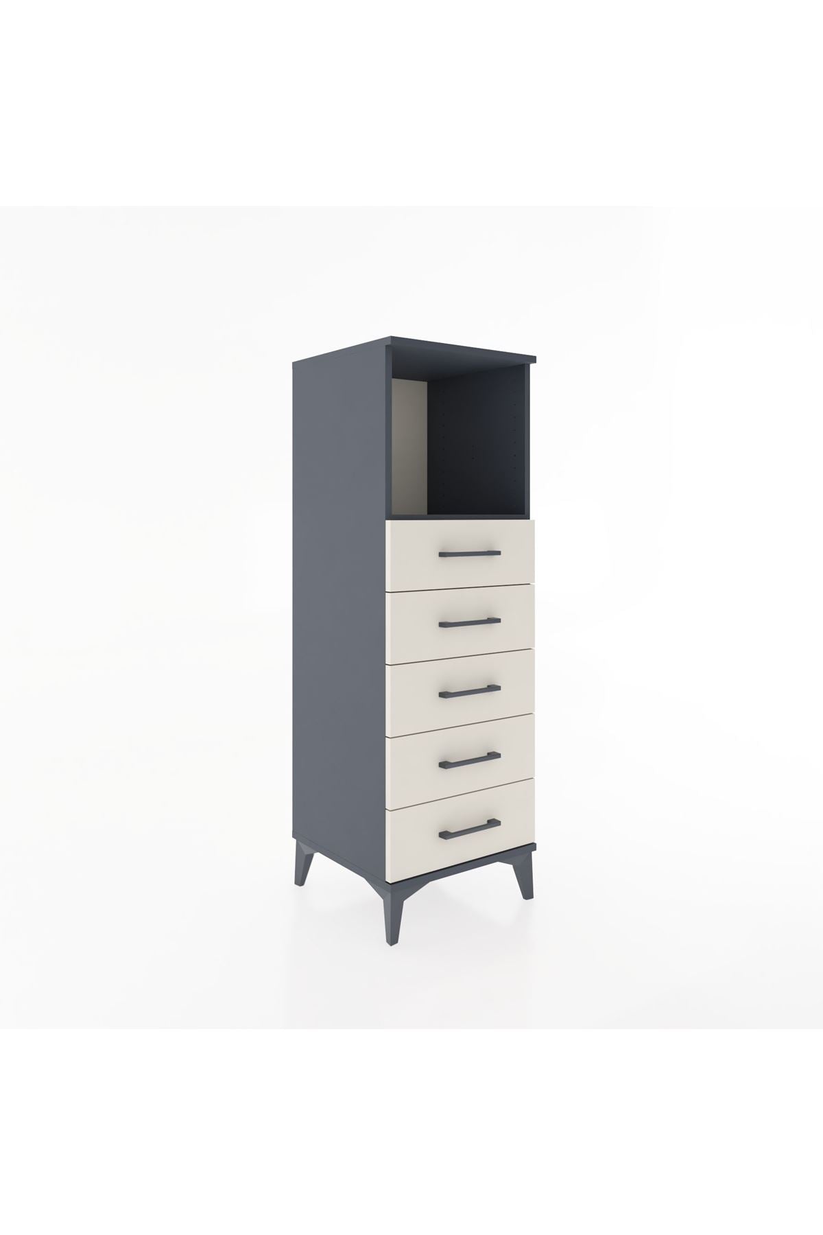 Hyperion Dolap Tek Raflı 5 Çekmeceli 44x44x134 - S49M084V4B