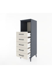 Hyperion Dolap Tek Raflı 5 Çekmeceli 44x44x134 - S49M084V4B