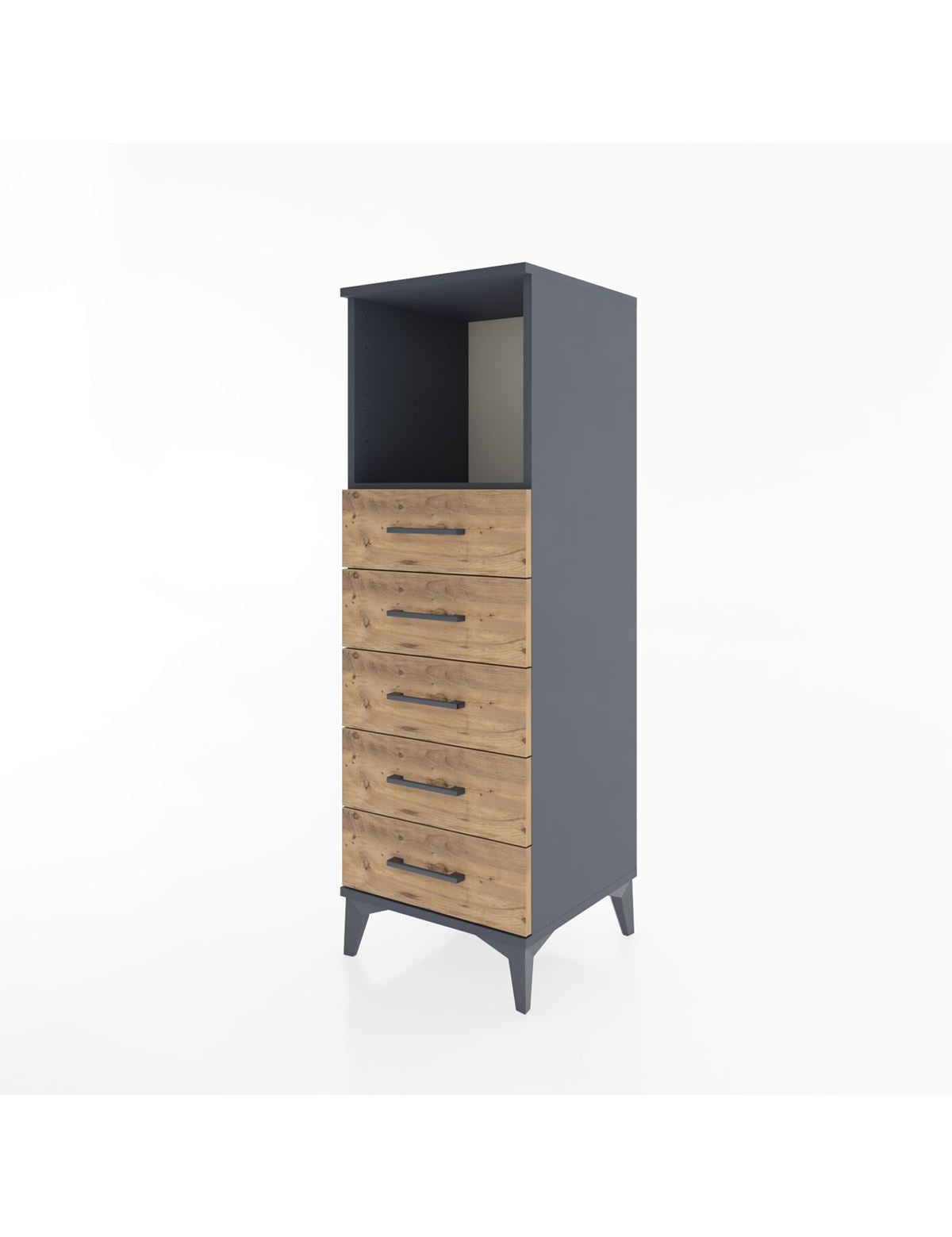 Hyperion Dolap Tek Raflı 5 Çekmeceli 44x44x134 - S49M084V6B
