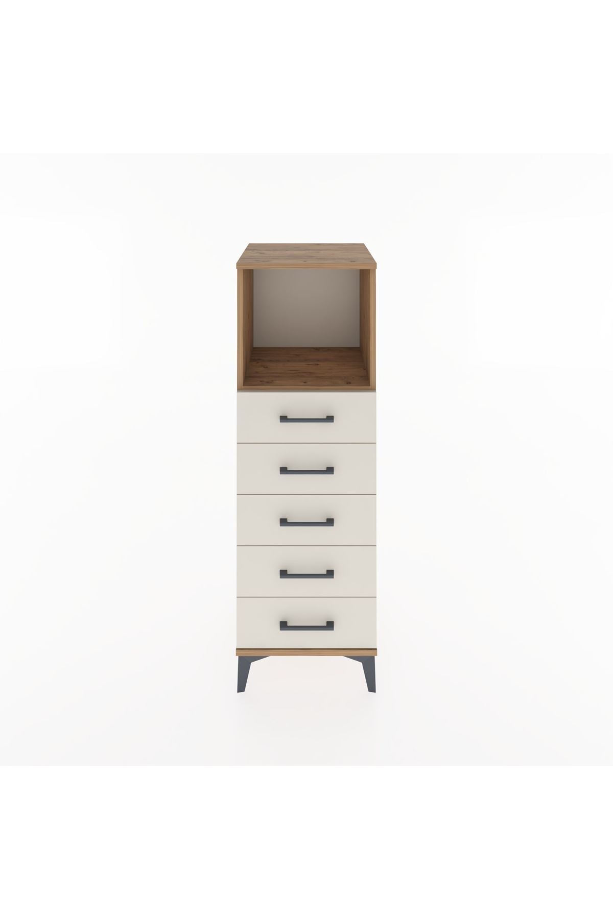 Hyperion Dolap Tek Raflı 5 Çekmeceli 44x44x134 - S49M084V7B