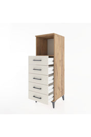 Hyperion Dolap Tek Raflı 5 Çekmeceli 44x44x134 - S49M084V7B