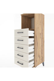 Hyperion Dolap Tek Raflı 5 Çekmeceli 44x44x134 - S49M084V7B