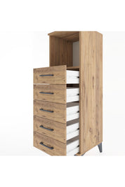 Hyperion Dolap Tek Raflı 5 Çekmeceli 44x44x134 - S49M084V9B
