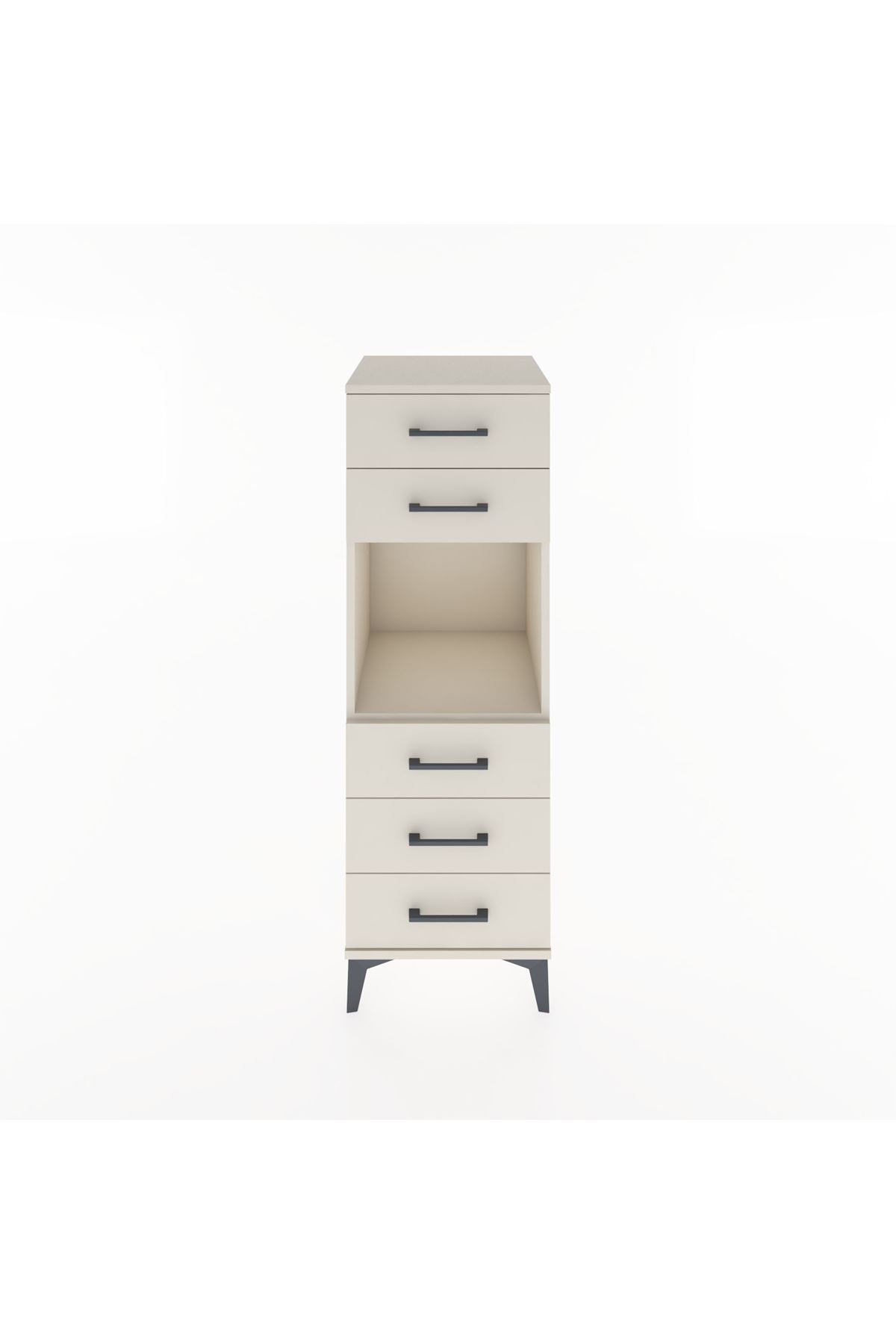 Hyperion Dolap Tek Raflı 5 Çekmeceli 44x44x134 - S49M085V1B