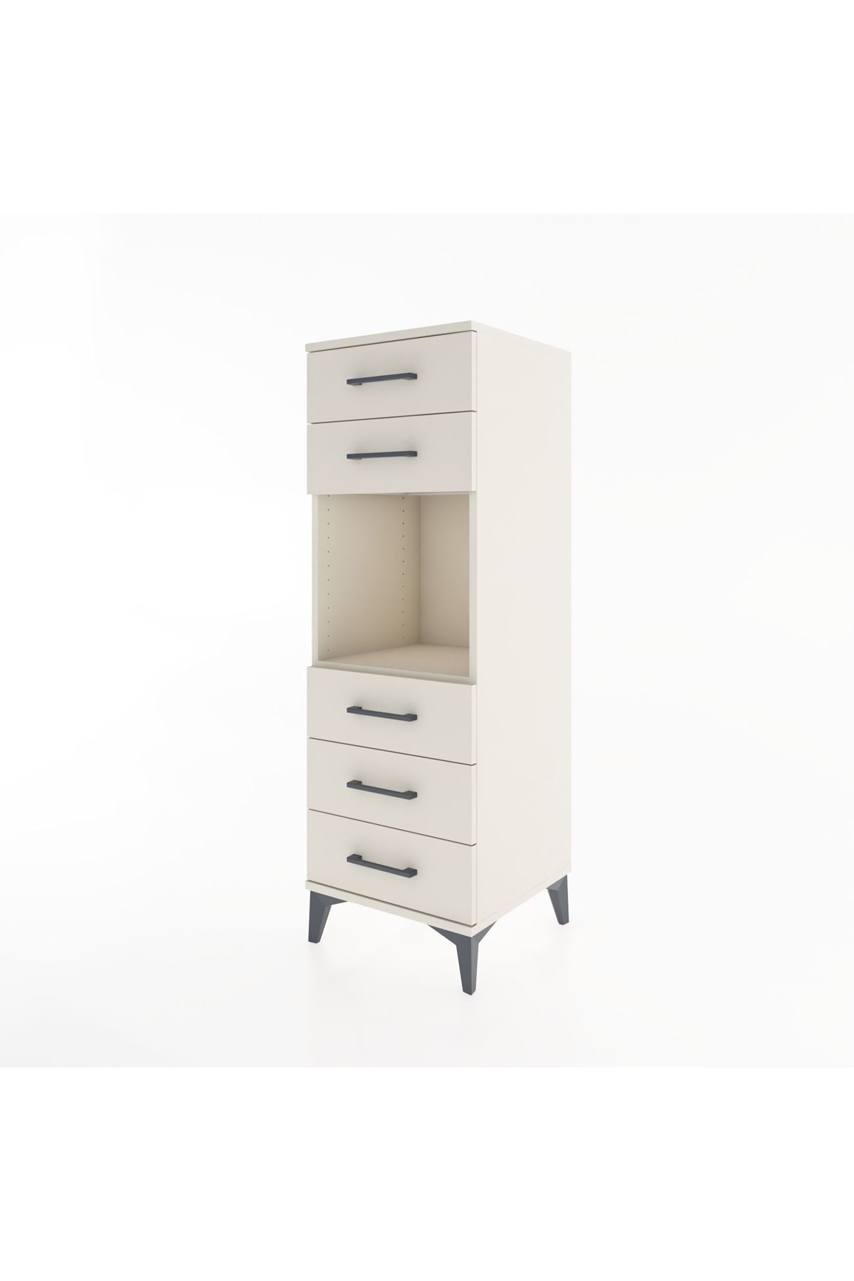 Hyperion Dolap Tek Raflı 5 Çekmeceli 44x44x134 - S49M085V1B