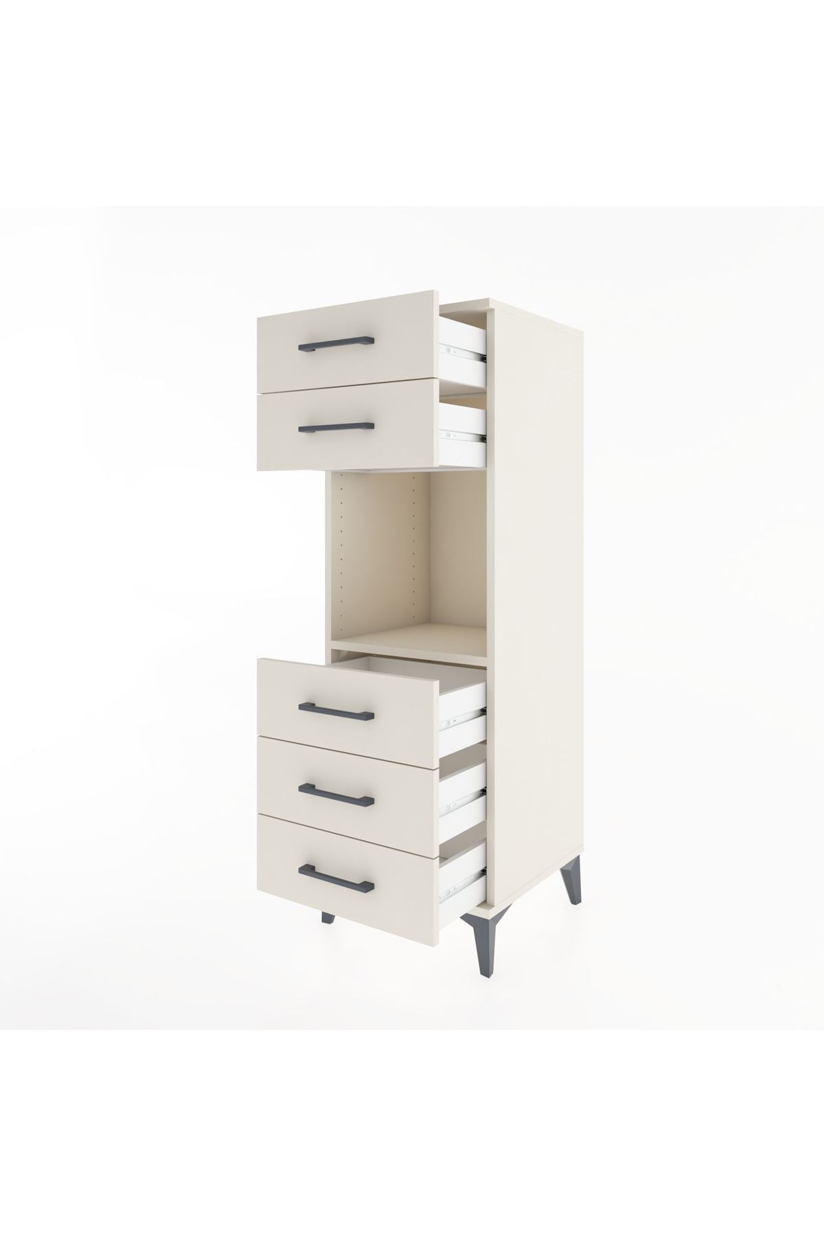 Hyperion Dolap Tek Raflı 5 Çekmeceli 44x44x134 - S49M085V1B