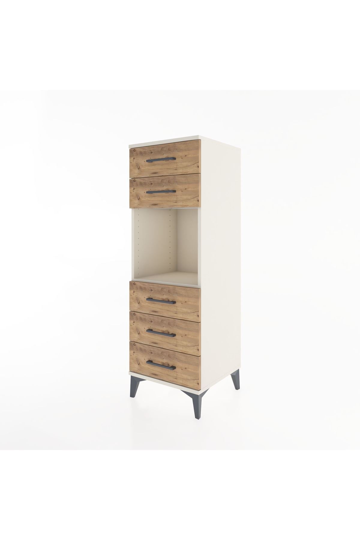Hyperion Dolap Tek Raflı 5 Çekmeceli 44x44x134 - S49M085V3B