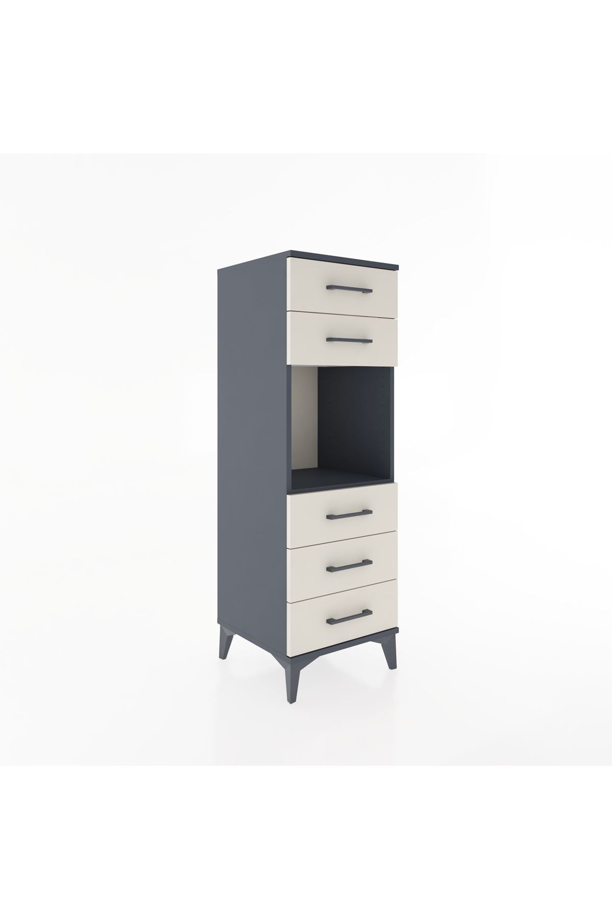 Hyperion Dolap Tek Raflı 5 Çekmeceli 44x44x134 - S49M085V4B