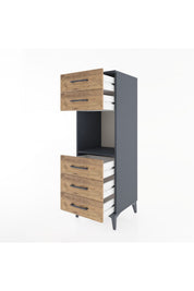 Hyperion Dolap Tek Raflı 5 Çekmeceli 44x44x134 - S49M085V6B