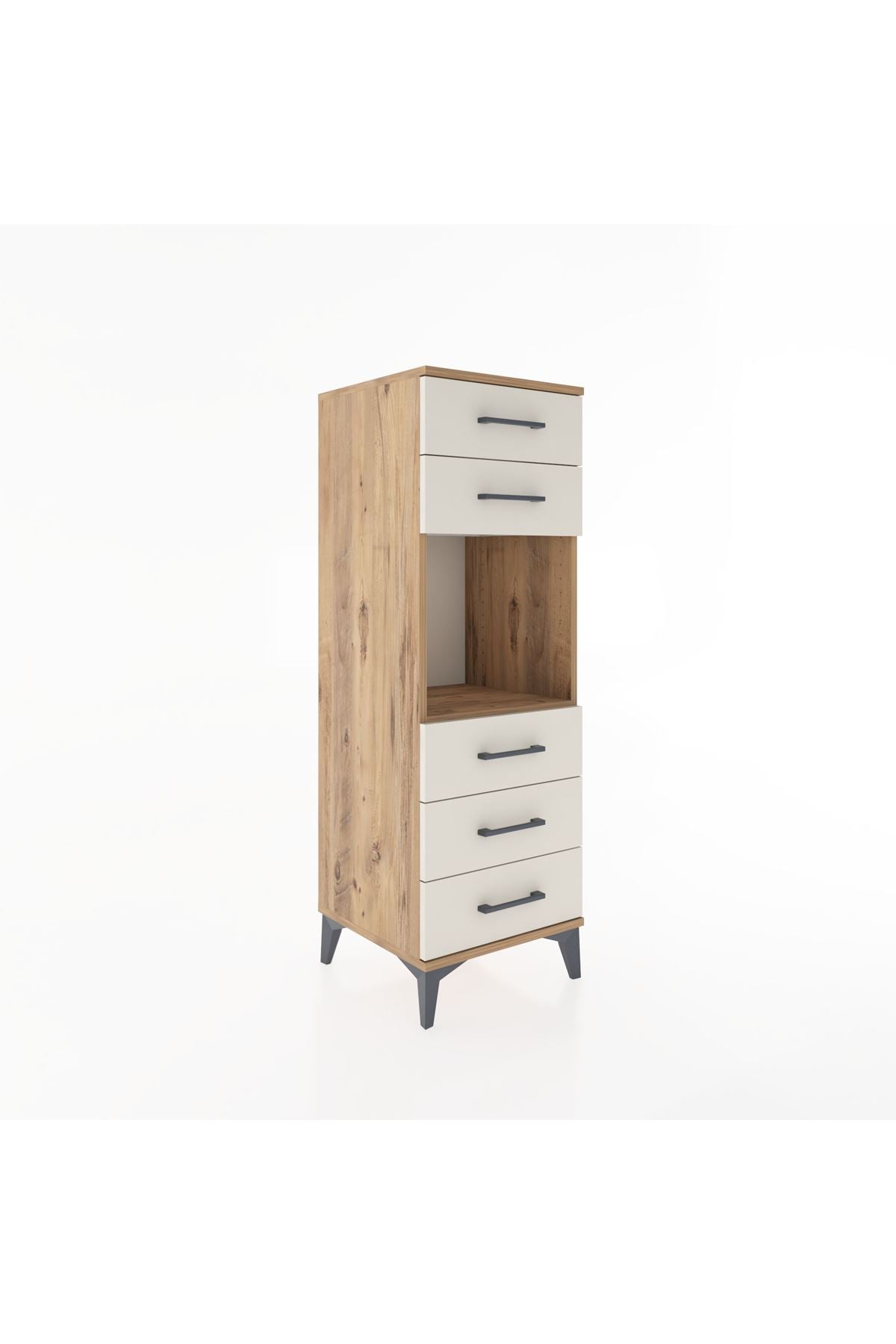 Hyperion Dolap Tek Raflı 5 Çekmeceli 44x44x134 - S49M085V7B