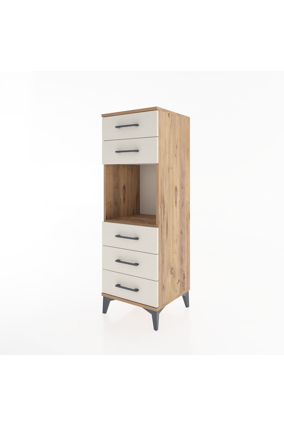 Hyperion Dolap Tek Raflı 5 Çekmeceli 44x44x134 - S49M085V7B