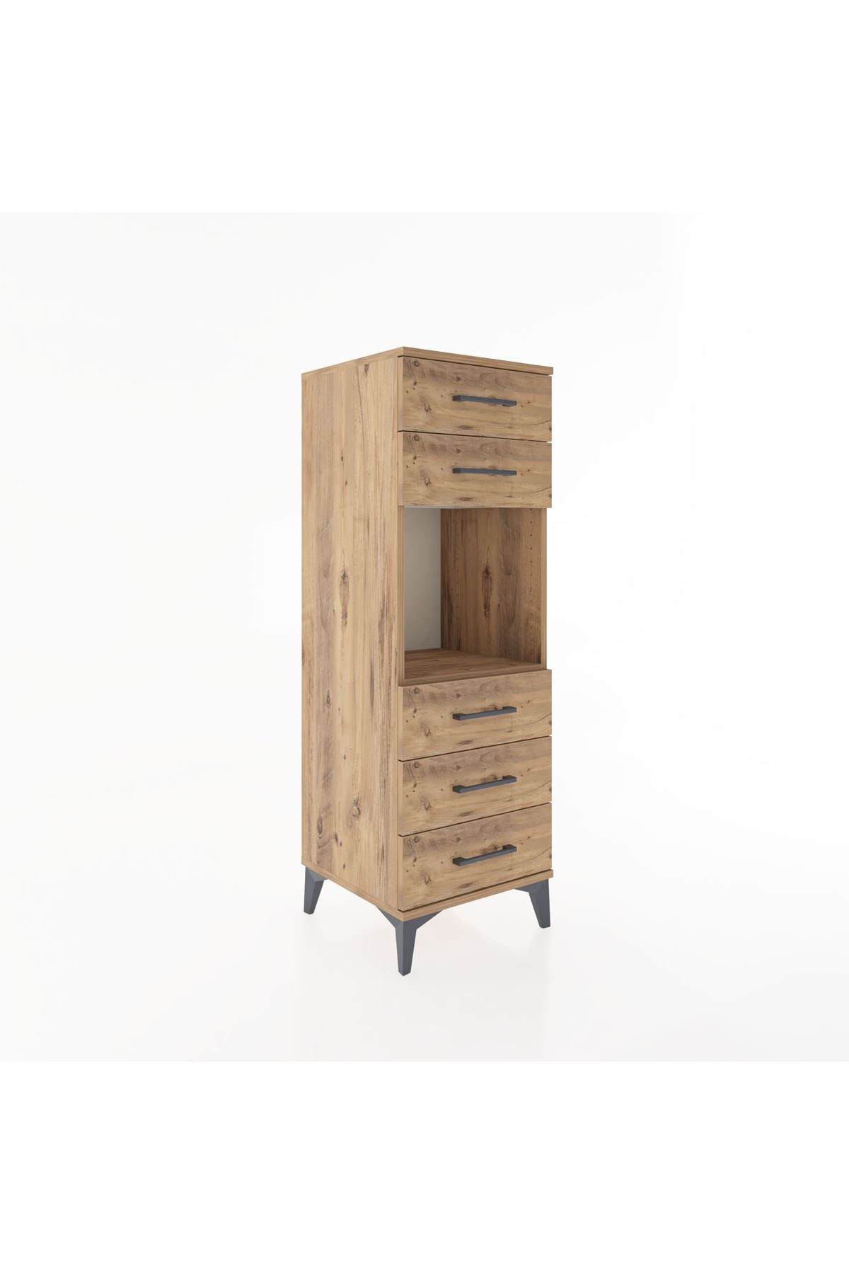 Hyperion Dolap Tek Raflı 5 Çekmeceli 44x44x134 - S49M085V9B