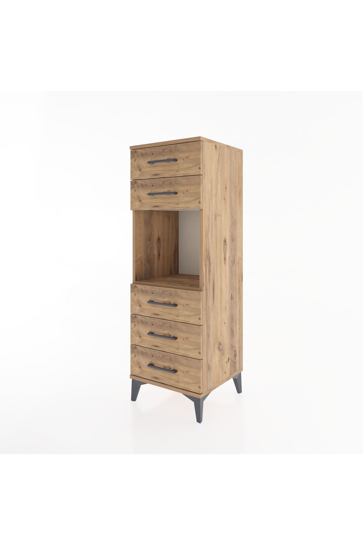 Hyperion Dolap Tek Raflı 5 Çekmeceli 44x44x134 - S49M085V9B
