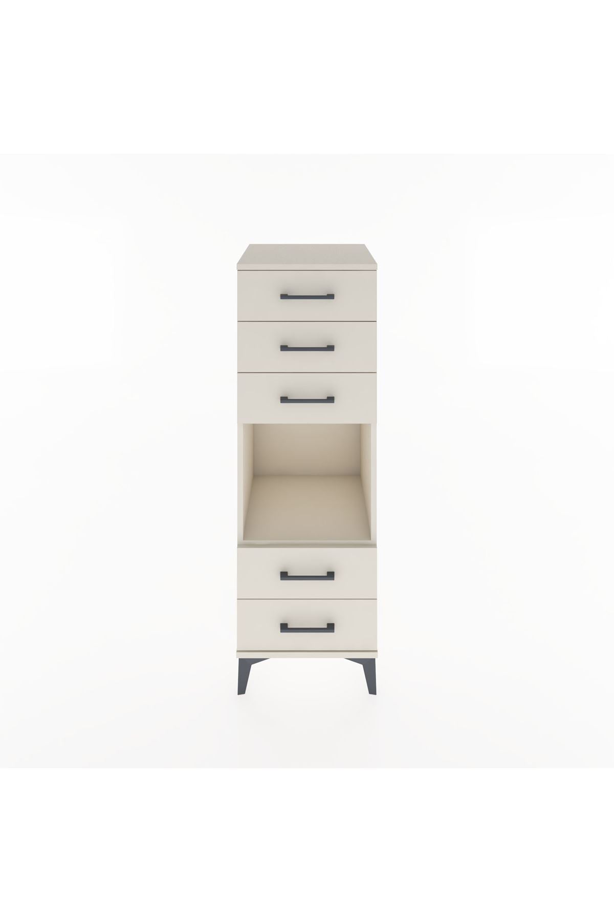 Hyperion Dolap Tek Raflı 5 Çekmeceli 44x44x134 - S49M086V1B