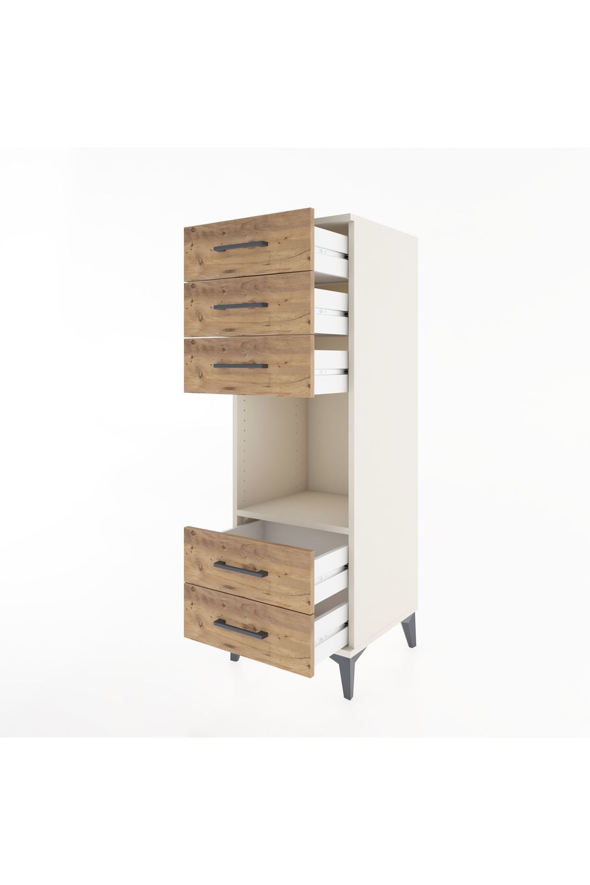 Hyperion Dolap Tek Raflı 5 Çekmeceli 44x44x134 - S49M086V3B