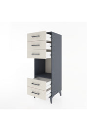 Hyperion Dolap Tek Raflı 5 Çekmeceli 44x44x134 - S49M086V4B