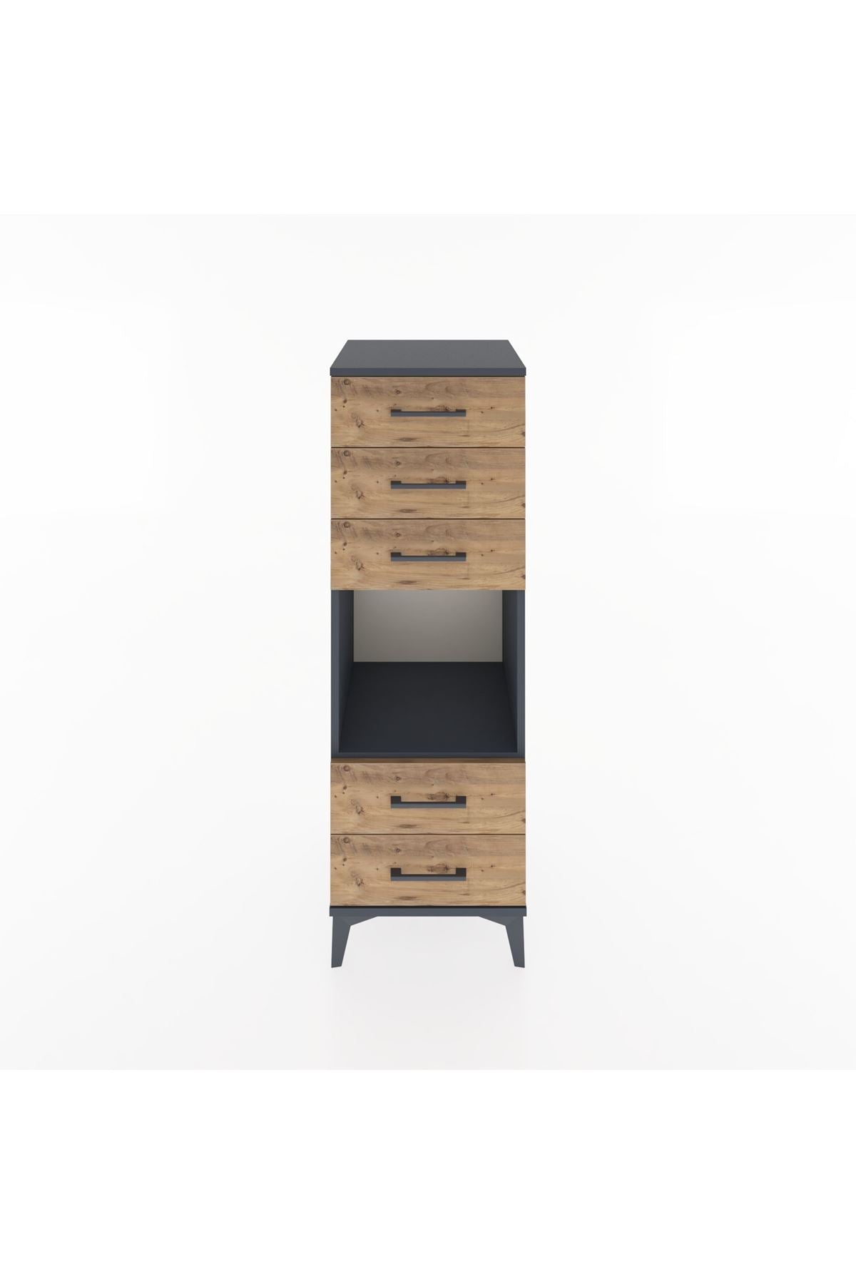 Hyperion Dolap Tek Raflı 5 Çekmeceli 44x44x134 - S49M086V6B