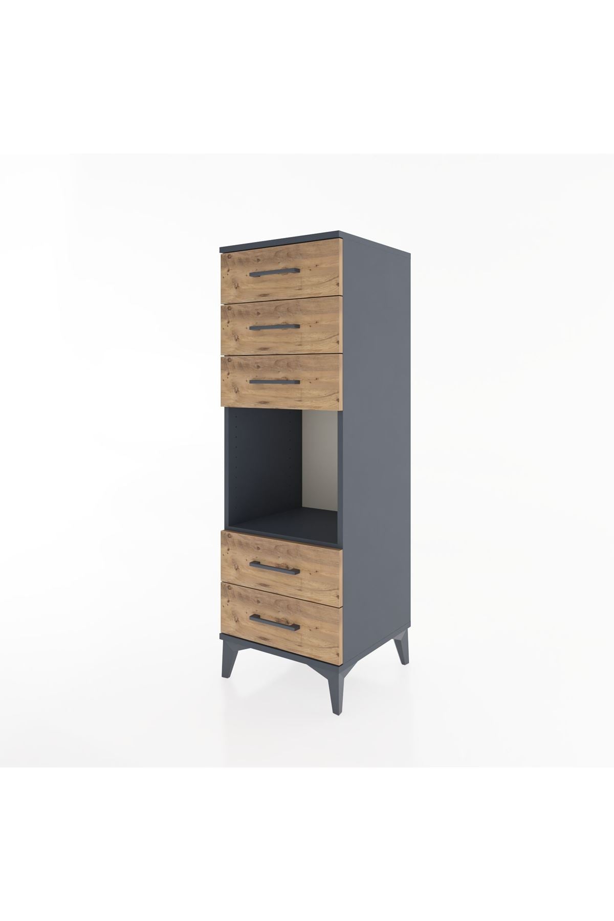 Hyperion Dolap Tek Raflı 5 Çekmeceli 44x44x134 - S49M086V6B