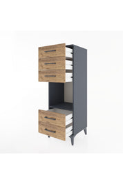 Hyperion Dolap Tek Raflı 5 Çekmeceli 44x44x134 - S49M086V6B