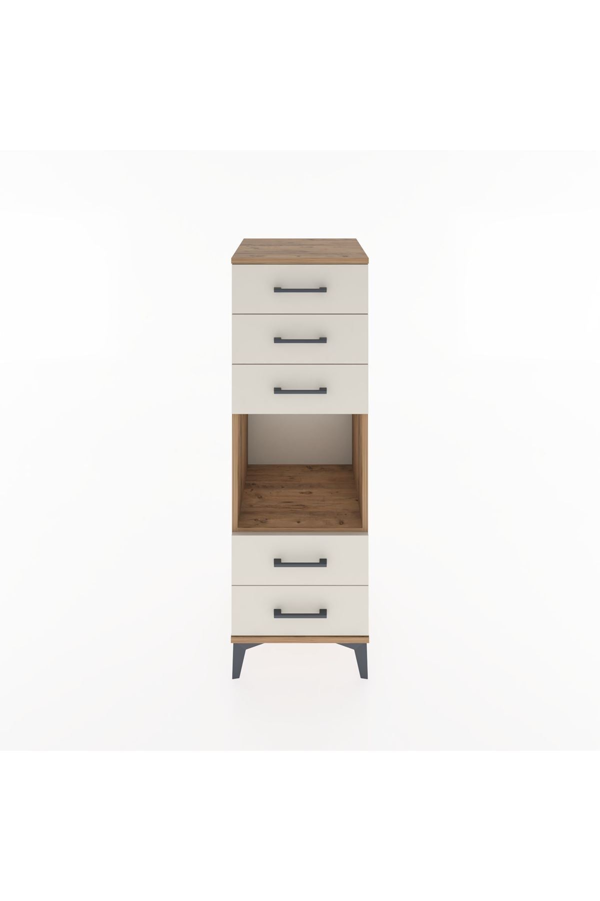 Hyperion Dolap Tek Raflı 5 Çekmeceli 44x44x134 - S49M086V7B