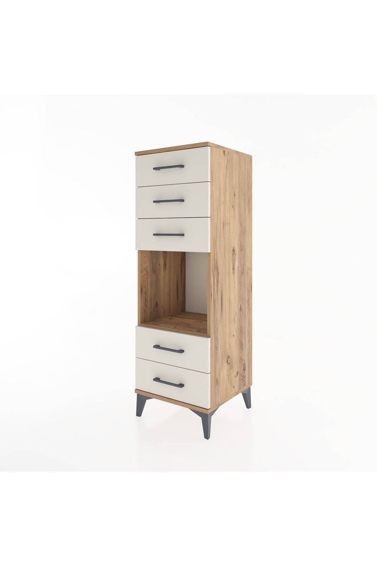 Hyperion Dolap Tek Raflı 5 Çekmeceli 44x44x134 - S49M086V7B