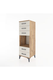Hyperion Dolap Tek Raflı 5 Çekmeceli 44x44x134 - S49M086V7B