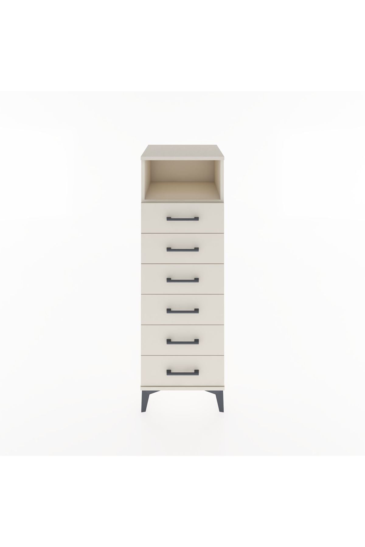 Hyperion Dolap Tek Raflı 6 Çekmeceli 44x44x134 - S49M088V1B