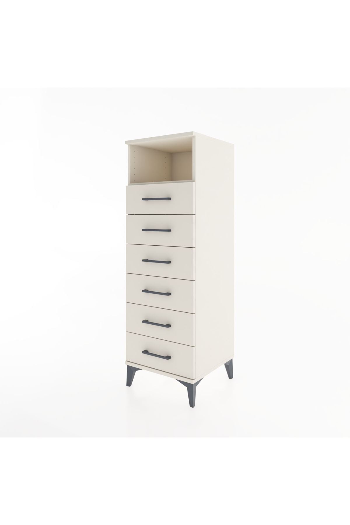 Hyperion Dolap Tek Raflı 6 Çekmeceli 44x44x134 - S49M088V1B