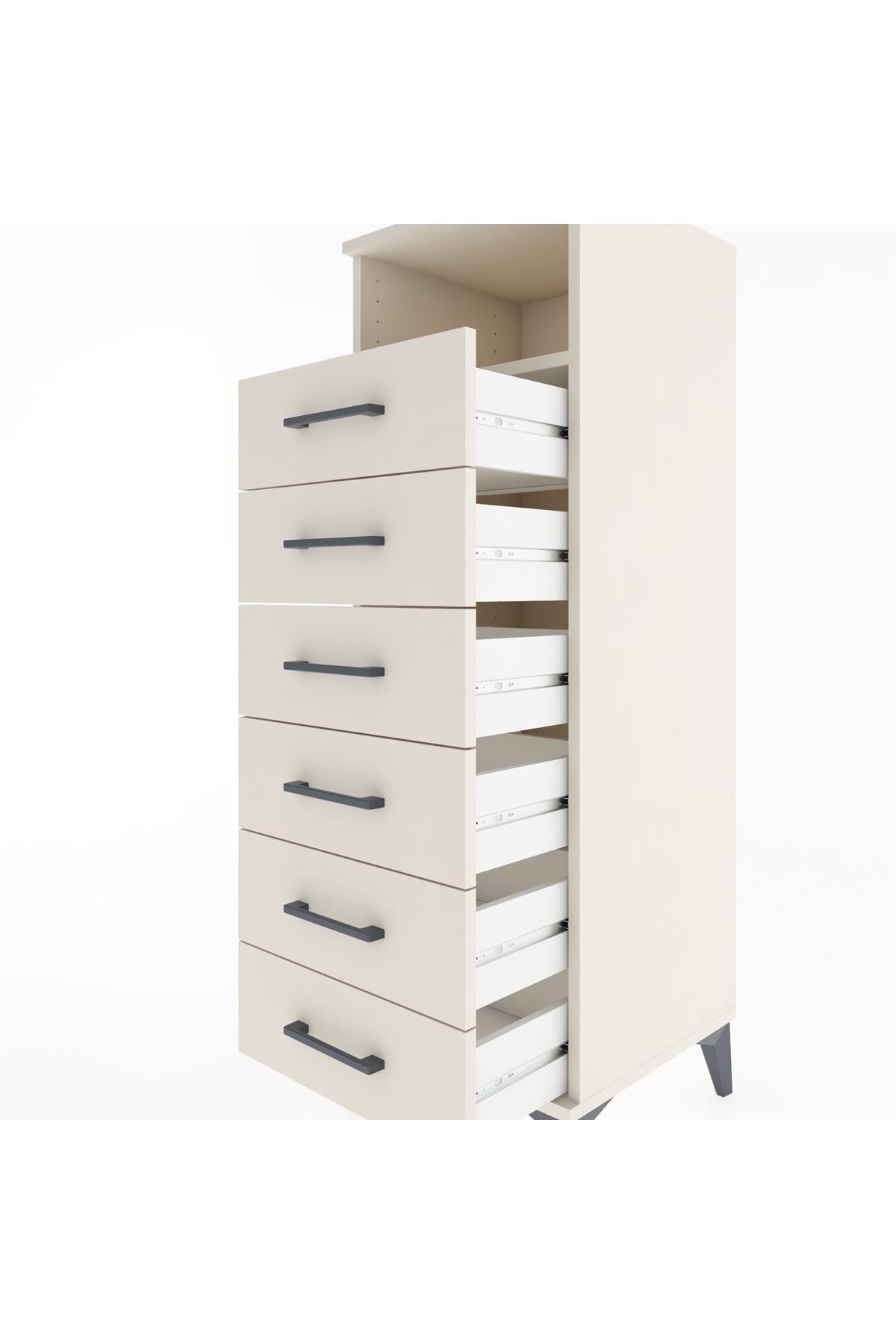 Hyperion Dolap Tek Raflı 6 Çekmeceli 44x44x134 - S49M088V1B
