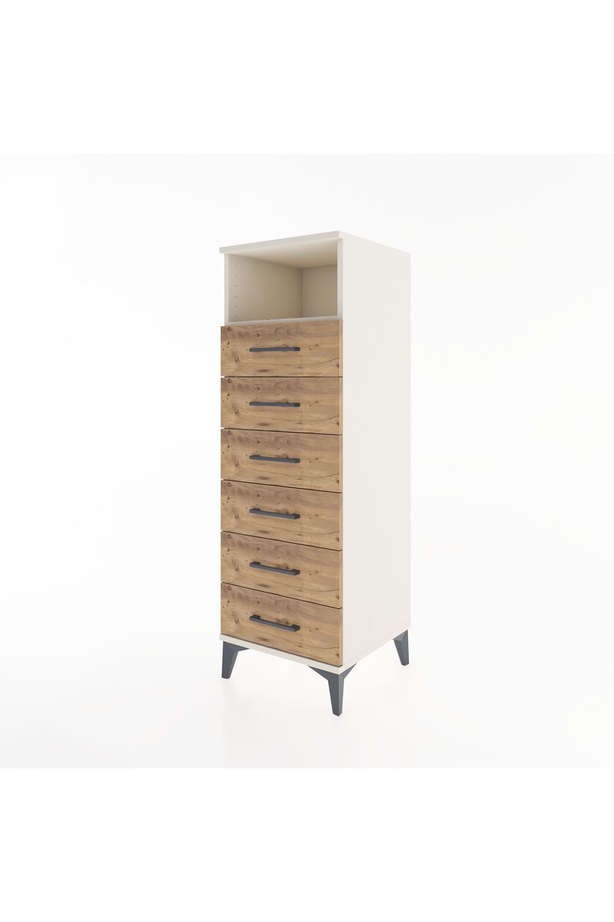 Hyperion Dolap Tek Raflı 6 Çekmeceli 44x44x134 - S49M088V3B