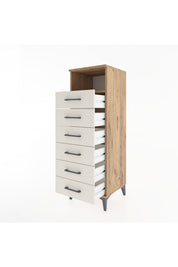 Hyperion Dolap Tek Raflı 6 Çekmeceli 44x44x134 - S49M088V7B