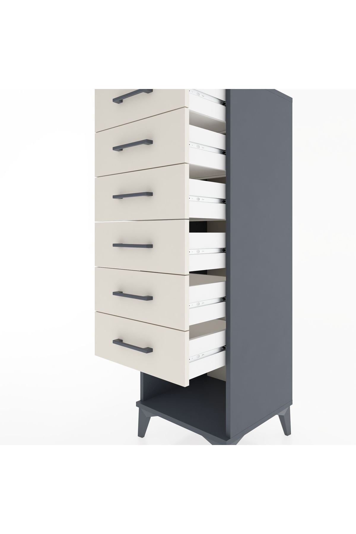 Hyperion Dolap 6 Çekmeceli 44x44x134 - S49M089V4B