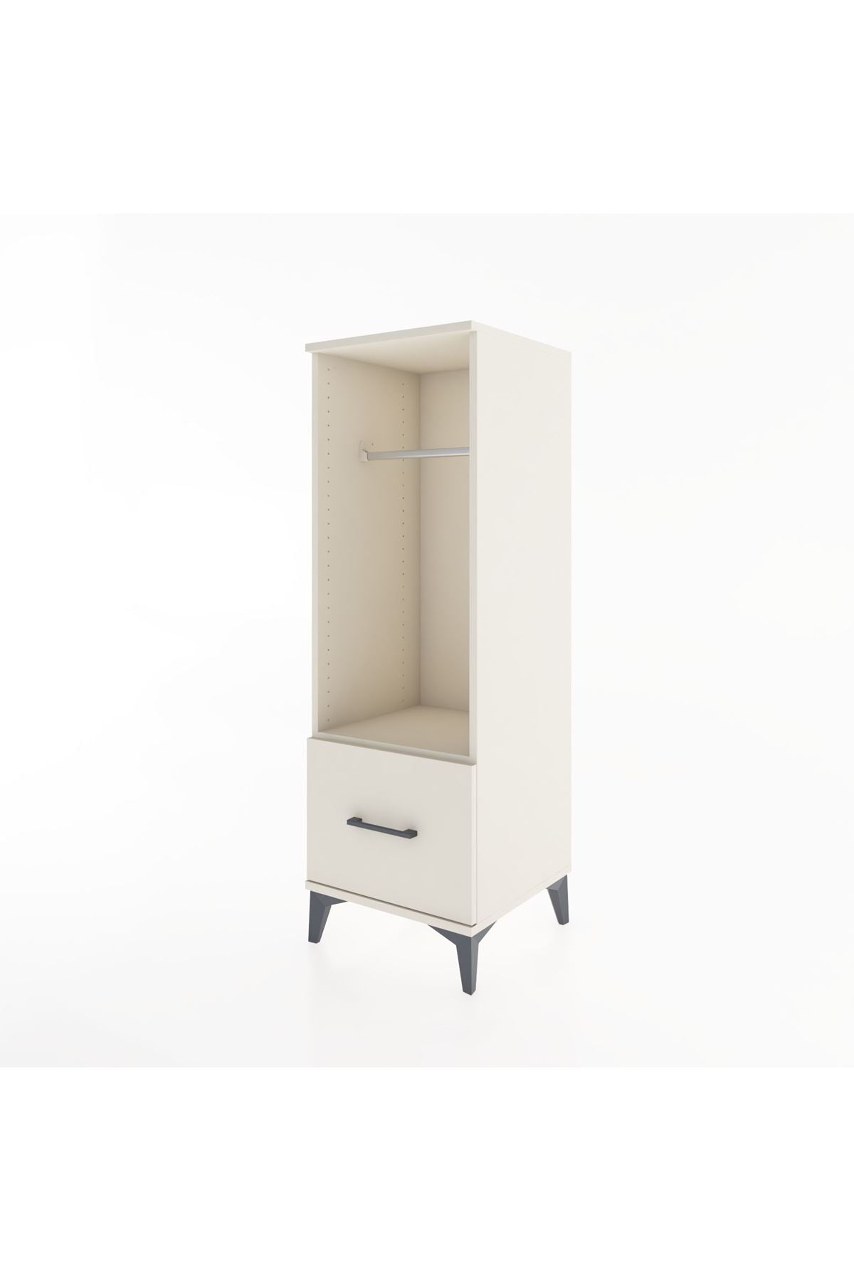 Hyperion Dolap Tek Raflı Tek Çekmeceli Tek Askılı 44x44x134 - S49M091V1B